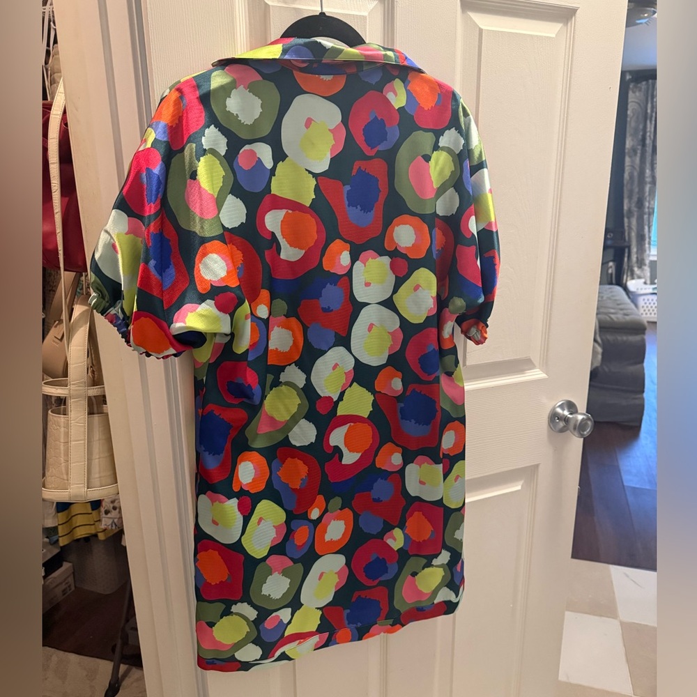 NWT Emily McCarthy Poppy Dress in Winter Pop Cheetah - Picture 9 of 9
